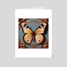Yellow butterfly 3 - Art Card by MacSwed INK