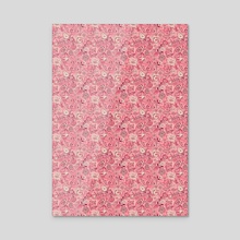 Vintage pink floral patternGraphic  - Acrylic by lizangie cruz