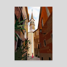 Street in Rome - Canvas by Carlotta Notaro