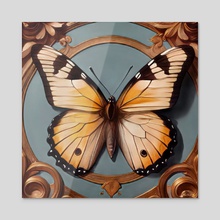 Yellow butterfly 3 - Acrylic by MacSwed INK