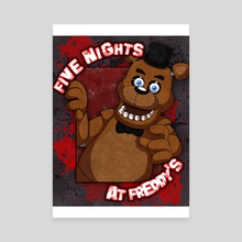 Freddy Fazbear (1) - Canvas by Catherine Lucchi