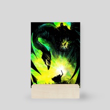 WITCHKING (baleful green) - Mini Print by Carly A-F