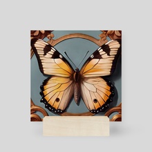 Yellow butterfly 3 - Mini Print by MacSwed INK