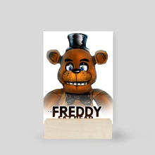 Freddy Faz Bear FNAF - Mini Print by Catherine Lucchi