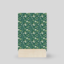 Vintage green floral patternGraphic  - Mini Print by lizangie cruz