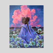 Flower field - Acrylic by Jane Koluga