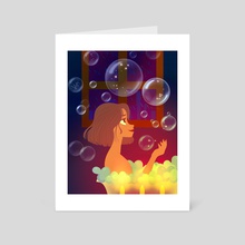 Midnight Bubbles - Art Card by its.just.vin 