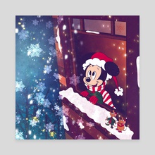Christmas with Mickey  - Canvas by its.just.vin 
