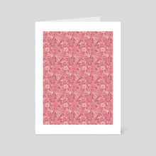 Vintage pink floral patternGraphic  - Art Card by lizangie cruz