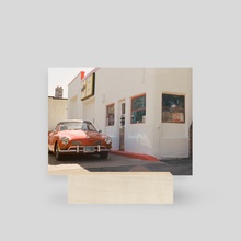 Classic Car | 1960s | 35mm Film Photography | Old Garage - Mini Print by Anthony Londer