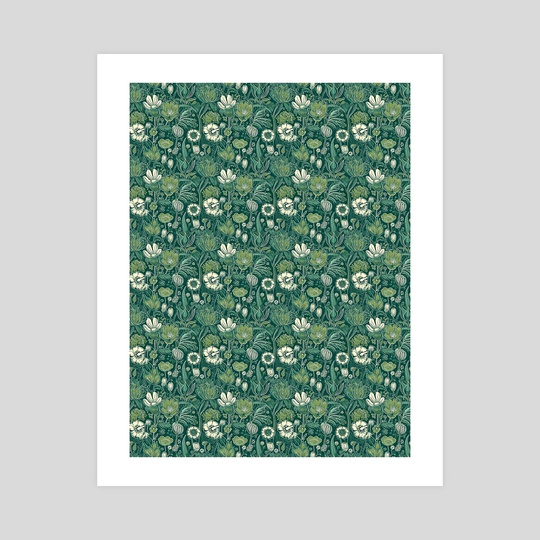 Vintage green floral patternGraphic  by lizangie cruz