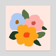 Summer Flowers - Canvas by Trevor Basset