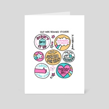 Self Care stickers - Art Card by gemma correll