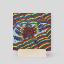 Rainbow Spider - Mini Print by Jennifer Wortham