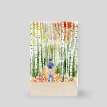 Birch Tree Forest - Mini Print by Lisa Hanawalt