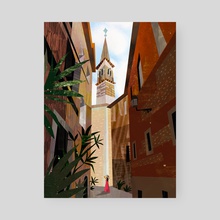 Street in Rome - Poster by Carlotta Notaro