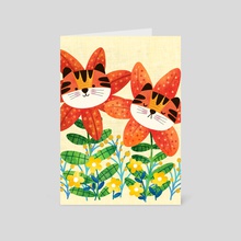 Cute Tiger Lilies - Card Pack by Tracey Coon
