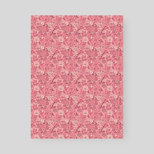 Vintage pink floral patternGraphic  - Poster by lizangie cruz